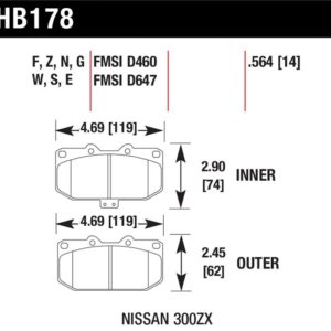 HB178Z.564: HAWK Ceramic Brake Pad Sets