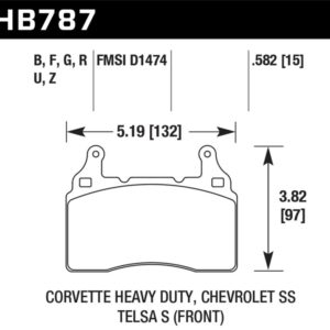 HB787B.582: HAWK HPS 5.0 Brake Pad Sets