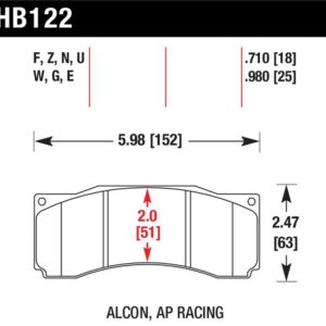 HB122Z.710: HAWK Ceramic Brake Pad Sets