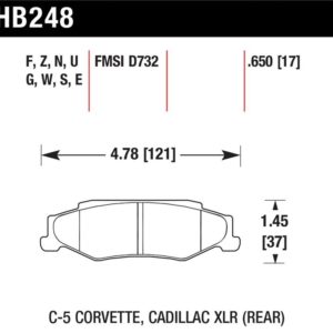 HB248W.650: HAWK DTC-30 Brake Pad Sets