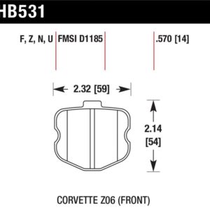 HB531B.570: HAWK HPS 5.0 Brake Pad Sets