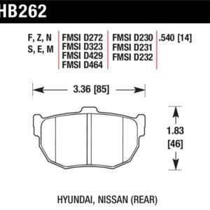 HB262N.540: HAWK HP+ Brake Pad Sets