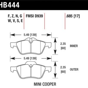 HB444F.685: HAWK HPS Brake Pad Sets