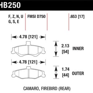 HB250F.653: HAWK HPS Brake Pad Sets