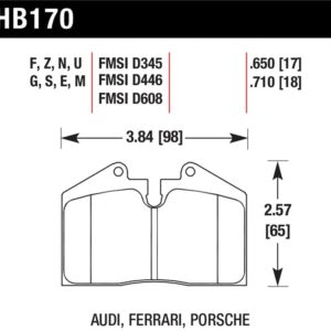 HB170G.650: HAWK DTC-60 Brake Pad Sets