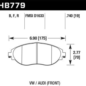 HB779Z.740: HAWK Ceramic Brake Pad Sets