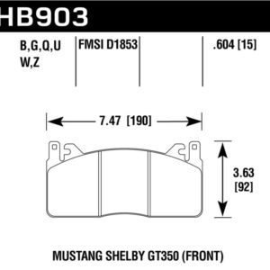 HB903G.604: HAWK DTC-60 Brake Pad Sets