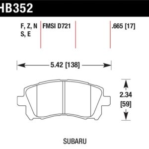 HB352Z.665: HAWK Ceramic Brake Pad Sets