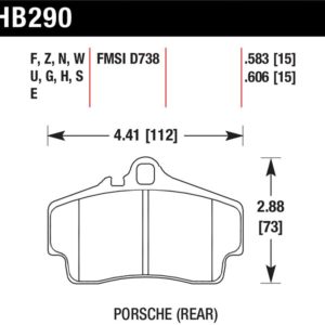 HB290U.606: HAWK DTC-70 Brake Pad Sets