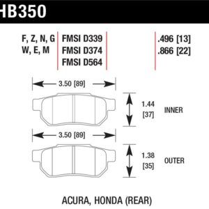HB350Z.496: HAWK Ceramic Brake Pad Sets