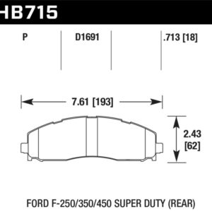 HB715P.713: HAWK Super Duty Brake Pad Sets