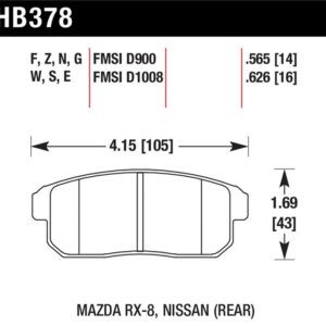 HB378N.565: HAWK HP+ Brake Pad Sets