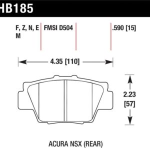 HB185N.590: HAWK HP+ Brake Pad Sets