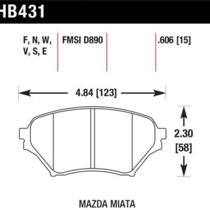 HB431F.606: HAWK HPS Brake Pad Sets
