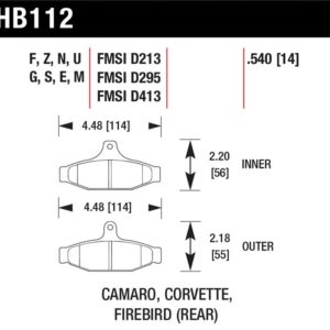 HB112G.540: HAWK DTC-60 Brake Pad Sets
