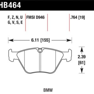 HB464Z.764: HAWK Ceramic Brake Pad Sets