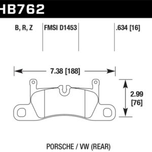 HB762Z.634: HAWK Ceramic Brake Pad Sets