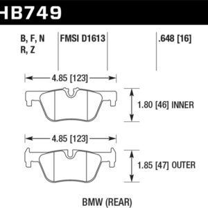 HB749Z.648: HAWK Ceramic Brake Pad Sets