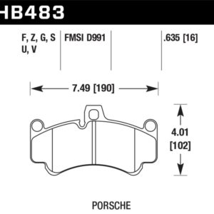 HB483Z.635: HAWK Ceramic Brake Pad Sets