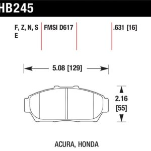HB245F.631: HAWK HPS Brake Pad Sets