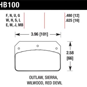 HB100E.480: HAWK Blue 9012 Brake Pad Sets