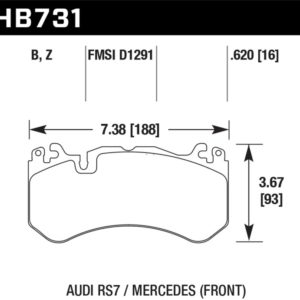HB731B.620: HAWK HPS 5.0 Brake Pad Sets