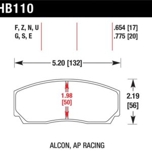 HB110F.654: HAWK HPS Brake Pad Sets