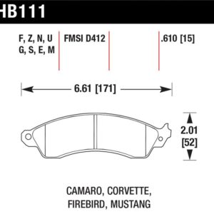 HB111G.610: HAWK DTC-60 Brake Pad Sets