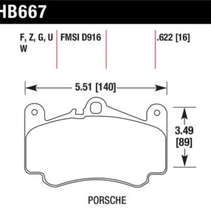 hawkHB667G.622: HAWK DTC-60 Brake Pad Sets