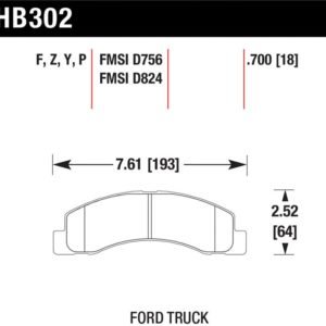 HB302P.700: HAWK Super Duty Brake Pad Sets