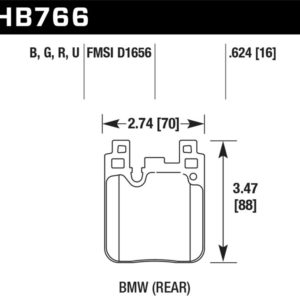 HB766G.624: HAWK DTC-60 Brake Pad Sets