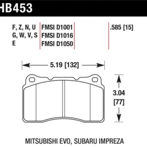 HB453B.585: HAWK HPS 5.0 Brake Pad Sets
