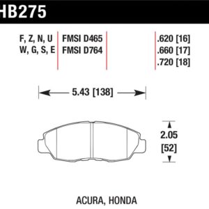 HB275Z.620: HAWK Ceramic Brake Pad Sets