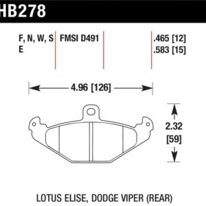 HB278F.465: HAWK HPS Brake Pad Sets