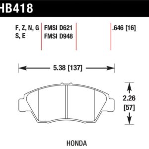 HB418G.646: HAWK DTC-60 Brake Pad Sets