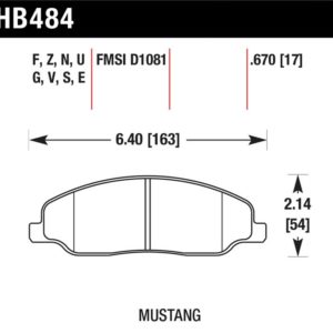 hawkHB484N.670: HAWK HP+ Brake Pad Sets
