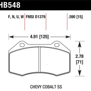 hawkHB548N.510: HAWK HP+ Brake Pad Sets