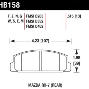 hawkHB158G.515: HAWK DTC-60 Brake Pad Sets