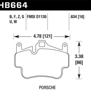 hawkHB664B.634: HAWK HPS 5.0 Brake Pad Sets