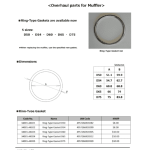 hks34001-AK025: HKS Exhaust Gaskets