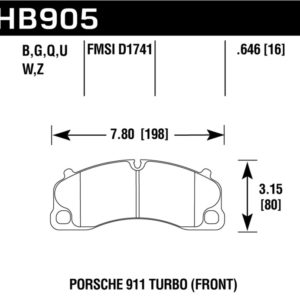 hawkHB905Z.646: HAWK Ceramic Brake Pad Sets