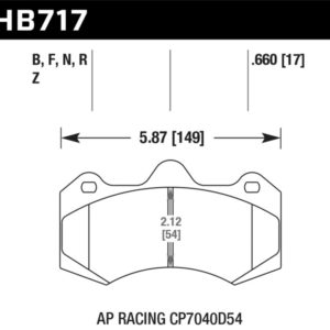 hawkHB717B.660: HAWK HPS 5.0 Brake Pad Sets