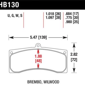hawkHB130U1.097: HAWK DTC-70 Brake Pad Sets