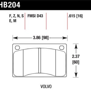 hawkHB204F.615: HAWK HPS Brake Pad Sets