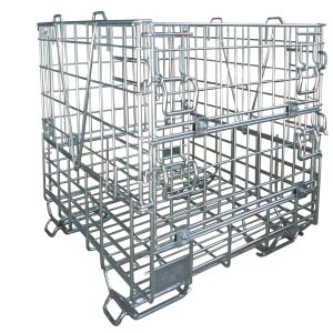 Mesh container  with dimensions of EUR half pallet 802 x 596 x h 785 mm
