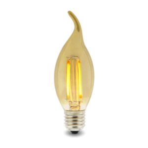 Bombilla Led Filamento E14 C35 Punta 4W ámbar