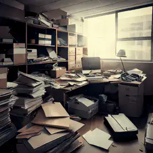 Verlassene Firma nach Insolvenz