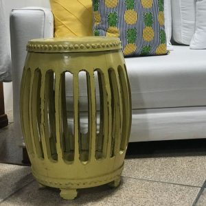 GARDEN SEAT MADEIRA AMARELO