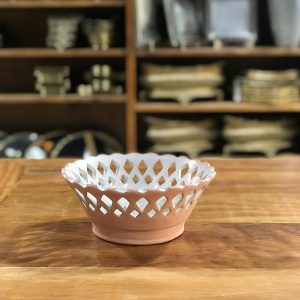 BOWL BORDA RENDADA CERÂMICA NATURAL
