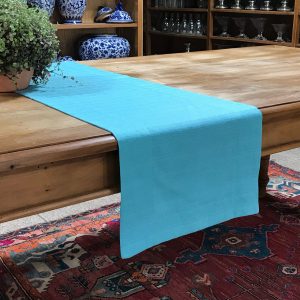 Caminho de mesa gorgurão turquesa